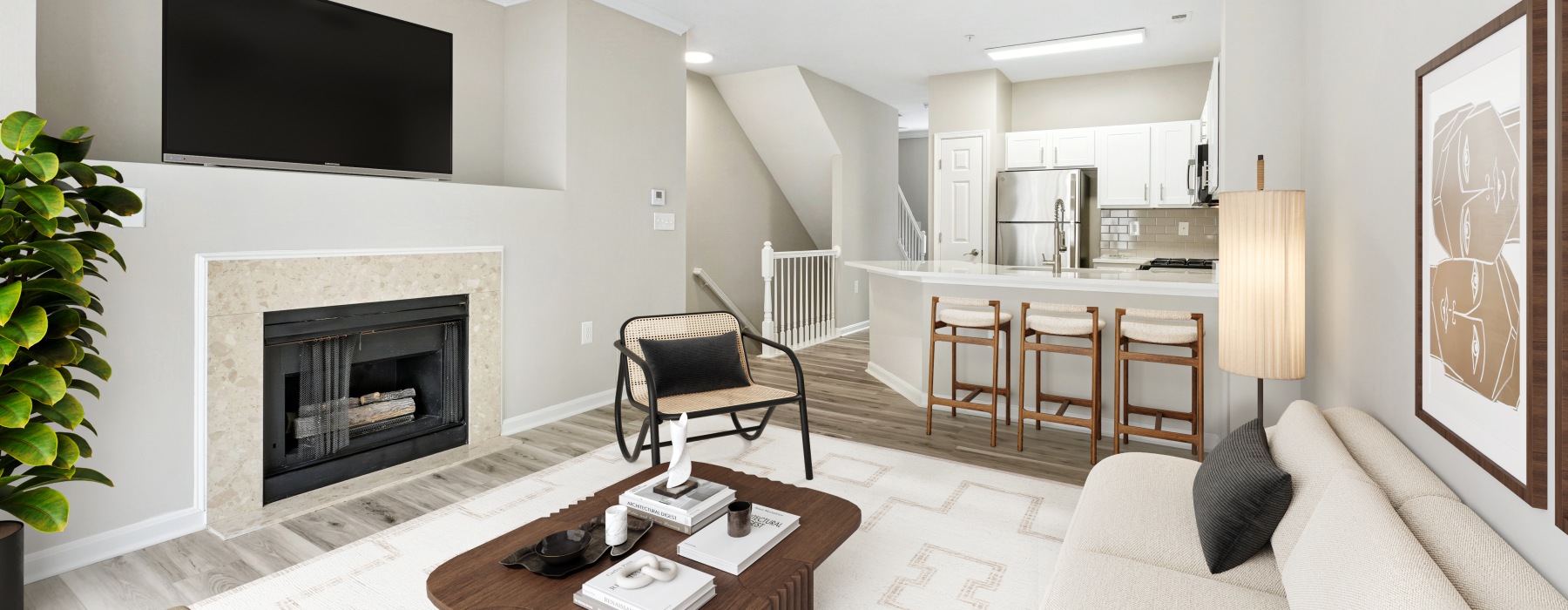 Spacious living room